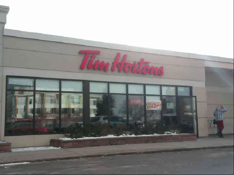 Tim Hortons at 45 Overlea Blvd, Toronto
