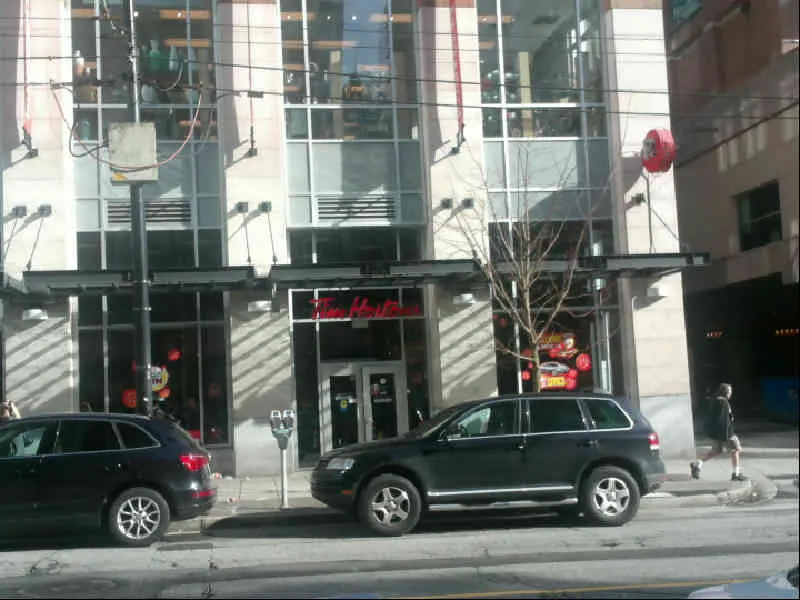 Tim Hortons at 463 Robson Street, Vancouver