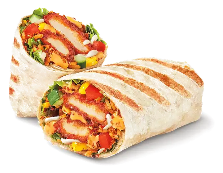 BBQ Crispy Chicken Loaded Wrap with Cheese