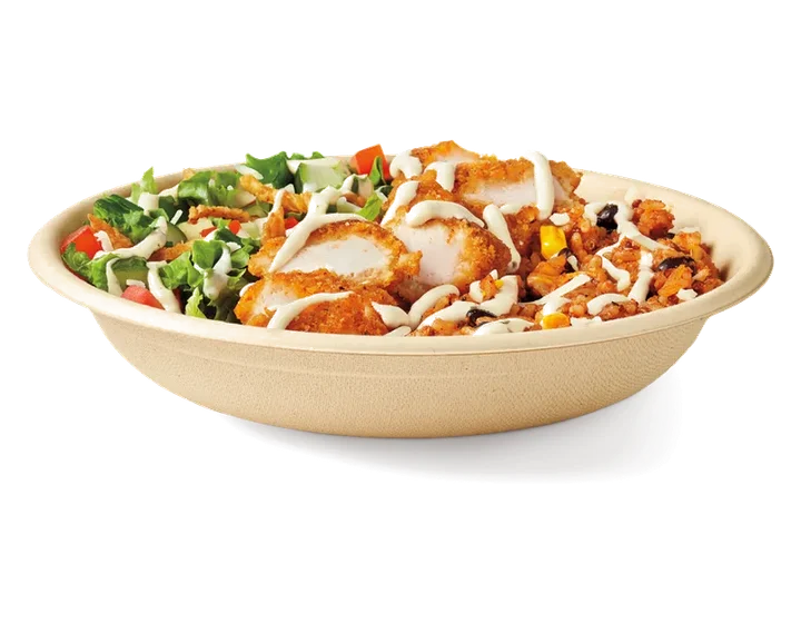 Crispy Chicken Cilantro Lime Loaded Bowl with Cheese