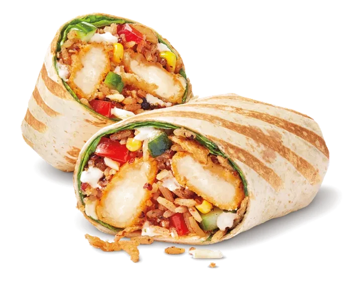 Crispy Chicken Cilantro Lime Loaded Wrap with Cheese