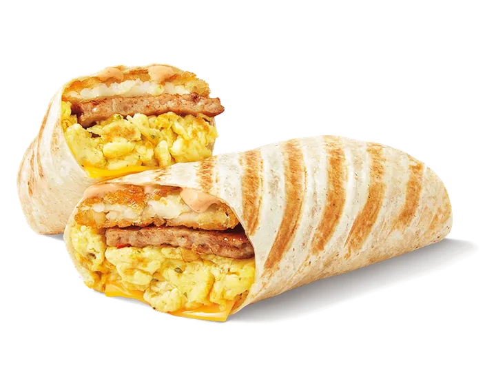 Sausage & Bacon Double Stacked Scrambled Egg Farmer's Wrap