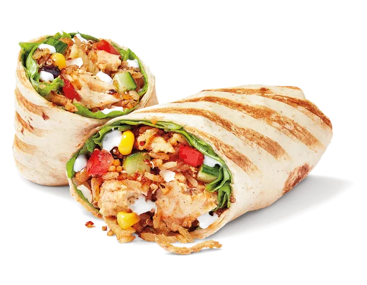 Slow-Cooked Chicken Cilantro Lime Loaded Wrap with Cheese
