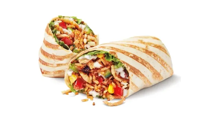 Cilantro Lime Veggie Loaded Wrap with Cheese