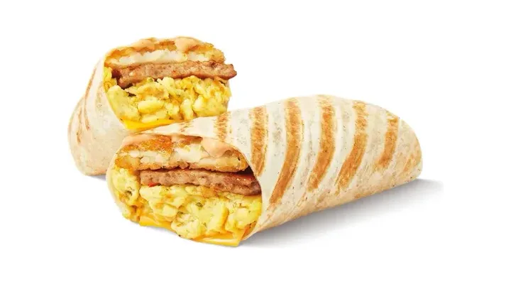Sausage & Bacon Double Stacked Scrambled Egg Farmer's Wrap