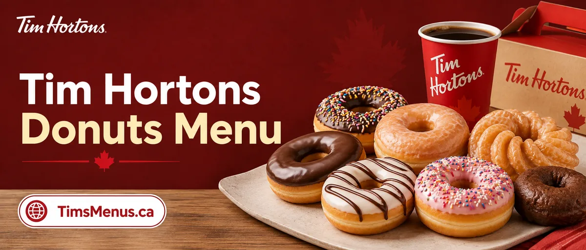Tim Hortons Donuts menu with prices and calories